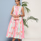 Ahalyaa Women Floral Printed Empire Midi Ethnic Dress | Swadesiicart