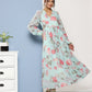 Ahalyaa Women Floral Printed Maxi Ethnic Dress | Swadesiicart