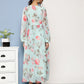 Ahalyaa Women Floral Printed Maxi Ethnic Dress | Swadesiicart