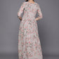 Ahalyaa Women Embroidered Floral Printed Ethnic Dress | Swadesiicart