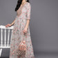 Ahalyaa Women Embroidered Floral Printed Ethnic Dress | Swadesiicart