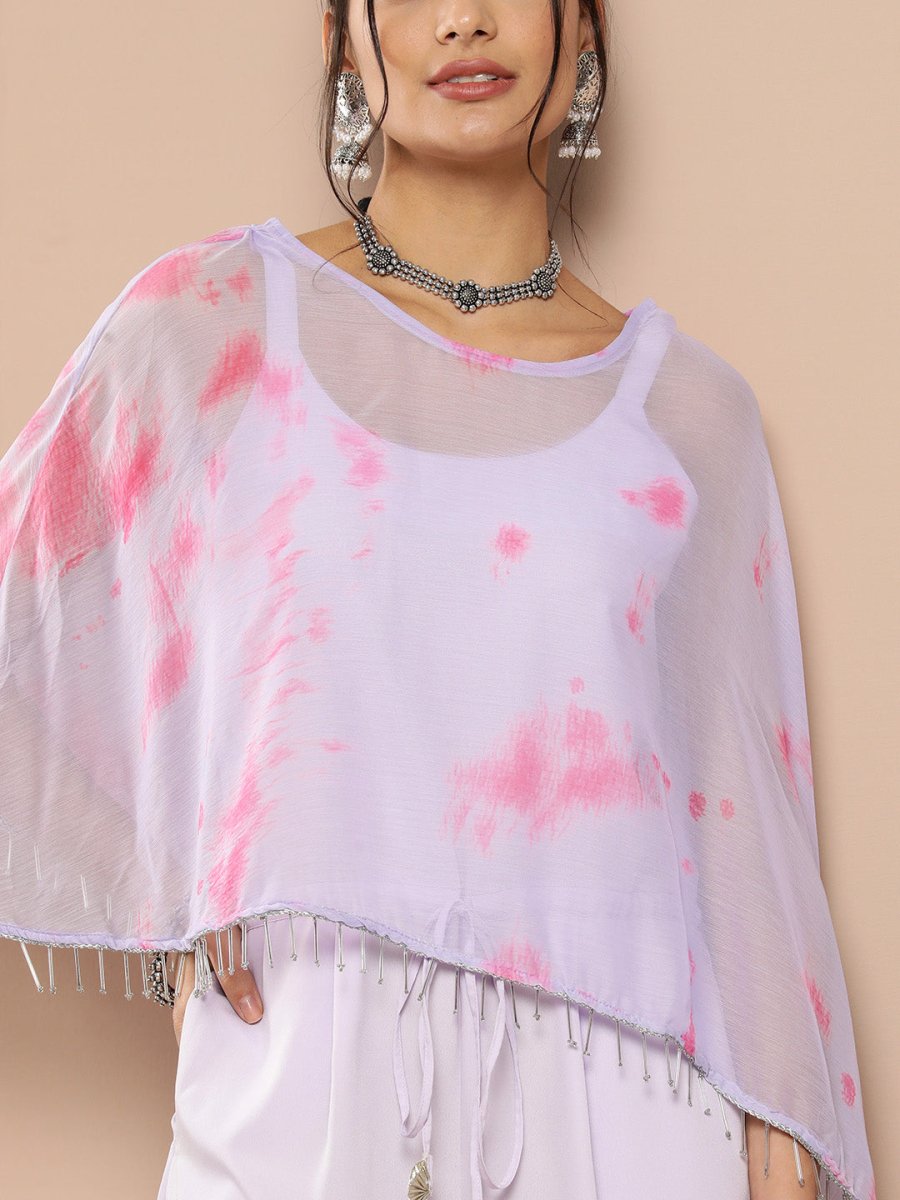 Ahalyaa Printed Waist Tie-Ups Basic Jumpsuit | Swadesiicart