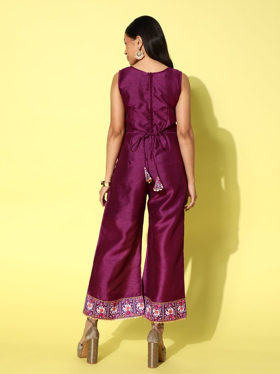 Ahalyaa Solid Basic Jumpsuit | Swadesiicart
