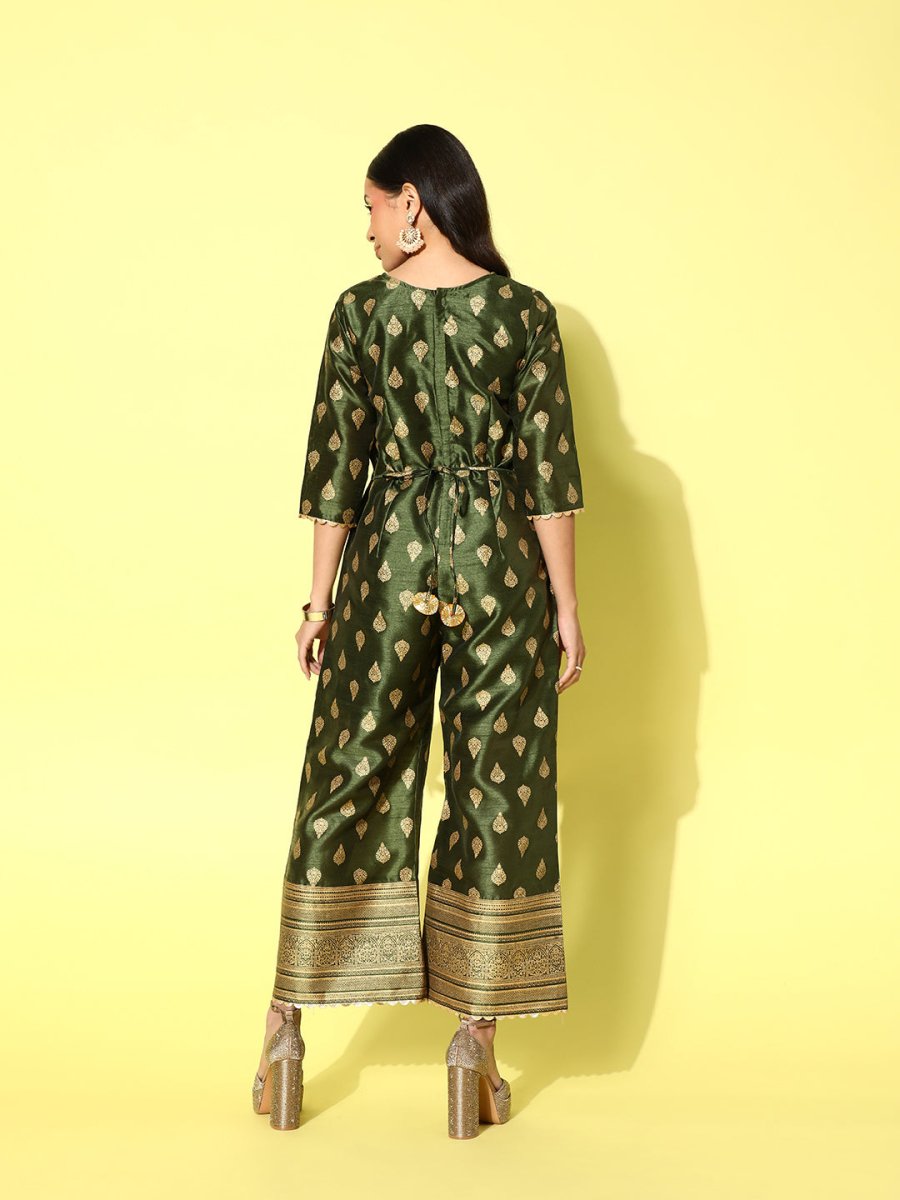 Ahalyaa Printed Basic Jumpsuit | Swadesiicart