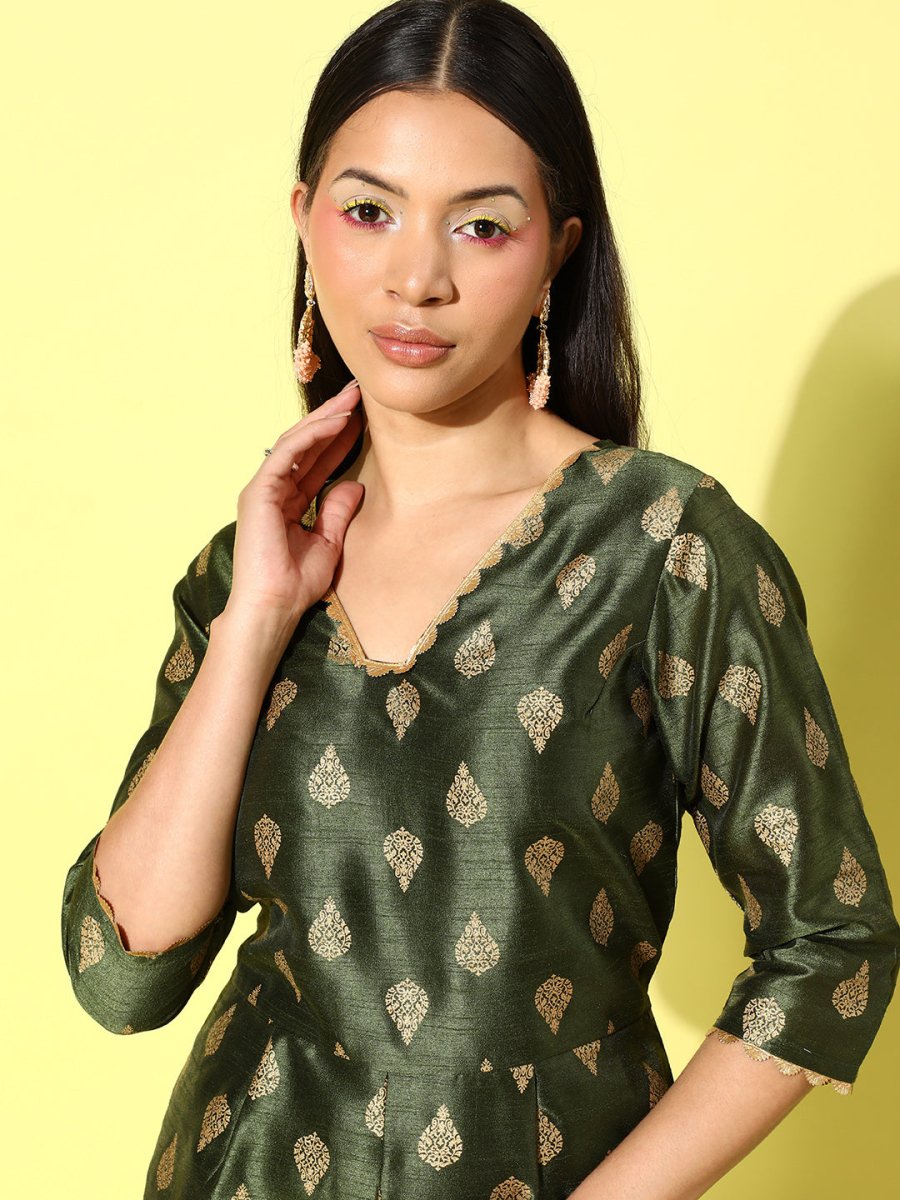 Ahalyaa Printed Basic Jumpsuit | Swadesiicart