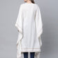 Ahalyaa Women Off white Pure Cotton Printed Flared Sleeve Kaftan Kurta | Swadesiicart