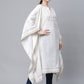 Ahalyaa Women Off white Pure Cotton Printed Flared Sleeve Kaftan Kurta | Swadesiicart
