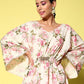 Ahalyaa Women Floral Printed Flared Sleeves Gotta Patti Floral Crepe Kaftan Kurta | Swadesiicart