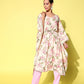 Ahalyaa Women Floral Printed Flared Sleeves Gotta Patti Floral Crepe Kaftan Kurta | Swadesiicart