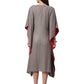 Ahalyaa Women Grey & Golden Ethnic Motifs Printed Flared Sleeves Beautiful Kaftan Kurta | Swadesiicart