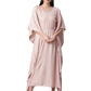 Ahalyaa Women Peach-Colored Printed Flared Sleeves Beautiful Kaftan Kurta | Swadesiicart
