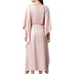 Ahalyaa Women Peach-Colored Printed Flared Sleeves Beautiful Kaftan Kurta | Swadesiicart