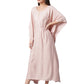 Ahalyaa Women Peach-Colored Printed Flared Sleeves Beautiful Kaftan Kurta | Swadesiicart