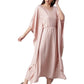 Ahalyaa Women Peach-Colored Printed Flared Sleeves Beautiful Kaftan Kurta | Swadesiicart