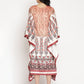 Ahalyaa Women's Beige Color Digital Print Velvet Kaftan | Swadesiicart