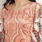 Ahalyaa Women's Beige Color Digital Print Velvet Kaftan | Swadesiicart