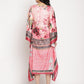 Ahalyaa Women's Pink Color Digital Print Velvet Kaftan | Swadesiicart