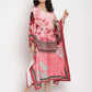 Ahalyaa Women's Pink Color Digital Print Velvet Kaftan | Swadesiicart