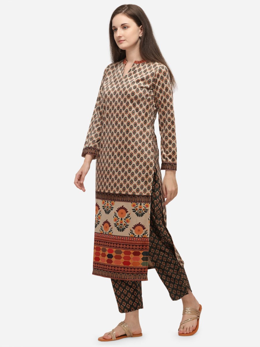 Ahalyaa Off White Long Kurta With Pant | Swadesiicart
