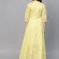Ahalyaa Yellow Metallic Printed Koti Style Kurta For Women | Swadesiicart
