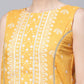 Ahalyaa Women's Mustard Pure Cotton Printed Kurta | Swadesiicart