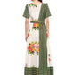 Ahalyaa Cotton Floral Attached Dupatta With Belt Flared Kurta | Swadesiicart