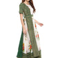 Ahalyaa Cotton Floral Attached Dupatta With Belt Flared Kurta | Swadesiicart