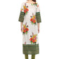Ahalyaa Floral Cotton Blend Straight Off white Kurta | Swadesiicart