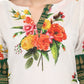 Ahalyaa Floral Cotton Blend Straight Off white Kurta | Swadesiicart