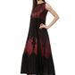 Ahalyaa Women Black and Red Indo western Cotton Blend Kalidar Kurta | Swadesiicart