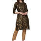Ahalyaa Women Classic Black Cotton Blend Short Kurta with Metallic Print | Swadesiicart