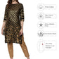 Ahalyaa Women Classic Black Cotton Blend Short Kurta with Metallic Print | Swadesiicart