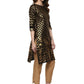 Ahalyaa Women Classic Black Cotton Blend Short Kurta with Metallic Print | Swadesiicart