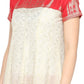 Ahalyaa Red & Off White Metallic Print Beautiful Anarkali Kurta | Swadesiicart