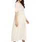 Ahalyaa Women White Printed Fit and Flare Dress | Swadesiicart