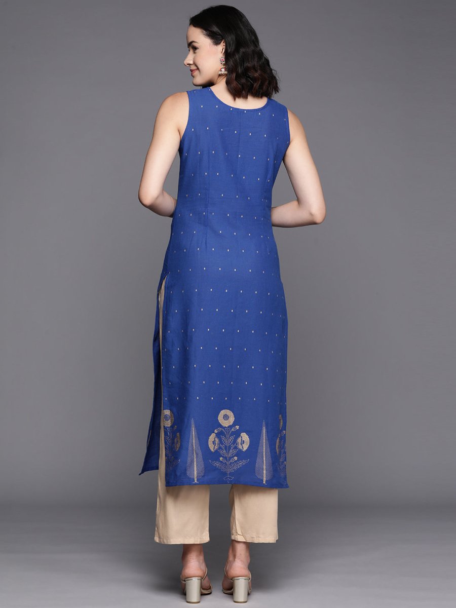 Ahalyaa Floral Printed Gotta Patti Pure Cotton Kurta | Swadesiicart