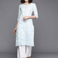Ahalyaa Floral Block Print Pure Cotton Kurta | Swadesiicart