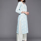 Ahalyaa Floral Printed Zari Pure Cotton Kurta | Swadesiicart