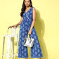 Ahalyaa Printed Cotton Basic Jumpsuit | Swadesiicart