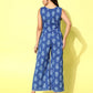 Ahalyaa Printed Cotton Basic Jumpsuit | Swadesiicart