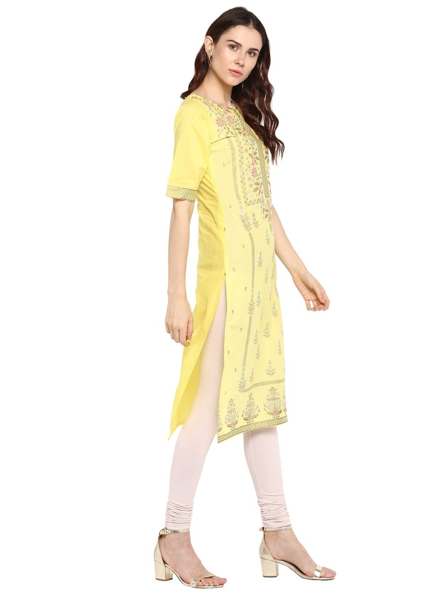 Ahalyaa Womens Cotton Straight Kurta | Swadesiicart