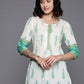 Ahalyaa Printed Embroidered Ethnic Tunic | Swadesiicart