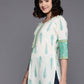 Ahalyaa Printed Embroidered Ethnic Tunic | Swadesiicart