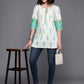 Ahalyaa Printed Embroidered Ethnic Tunic | Swadesiicart