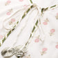 Ahalyaa Off White & Pink Floral Print A-Line Midi Dress | Swadesiicart