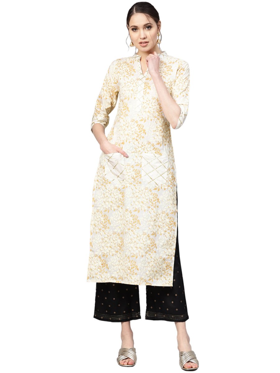 Ahalyaa Women's Straight Cotton Kurta | Swadesiicart