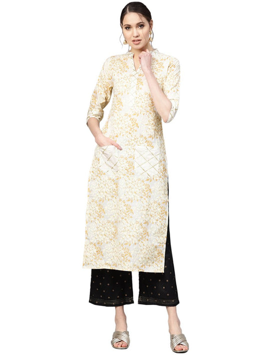 Ahalyaa Women's Straight Cotton Kurta | Swadesiicart