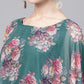 Ahalyaa Womens Crepe Chiffon Double Layer Cap Style Kurta | Swadesiicart