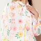 Ahalyaa Women White & Pink Floral Printed Floral Crepe Kurta | Swadesiicart