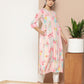 Ahalyaa Women Pink & Green Printed Gotta Patti Floral Crepe Kurta | Swadesiicart